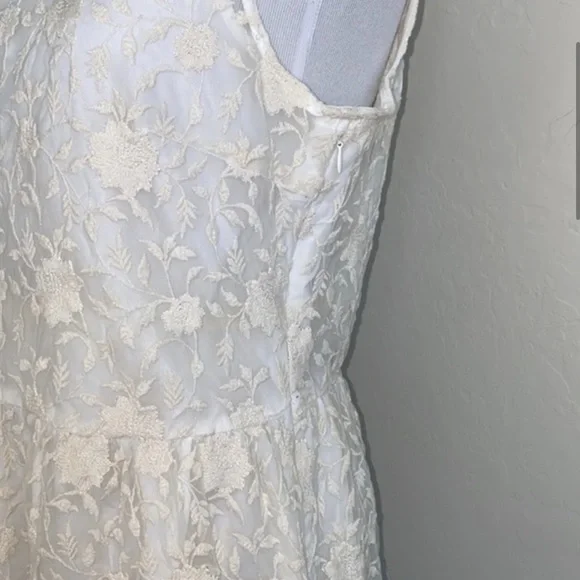Forever 21 large‎ white lace fit and flare dress - Picture 4 of 5
